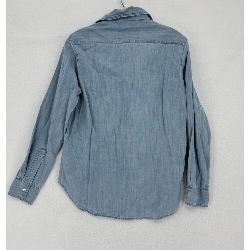 Frank & Eileen Light Blue Denim Long Sleeve Button Eileen Top Sz XXS - Picture 2 of 7